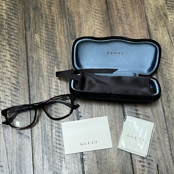 Gucci | Square Havana eyeglass frames - Picture 3 of 11